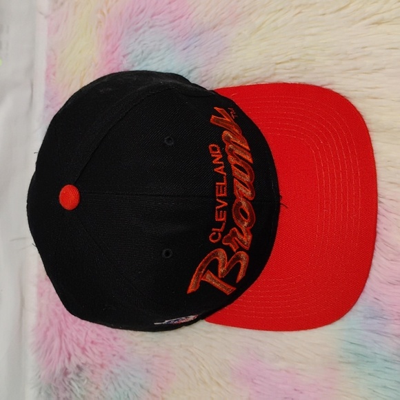Vintage 90's Cleveland Browns Snap Back NFL Hat Great Condition For Age - Picture 4 of 11